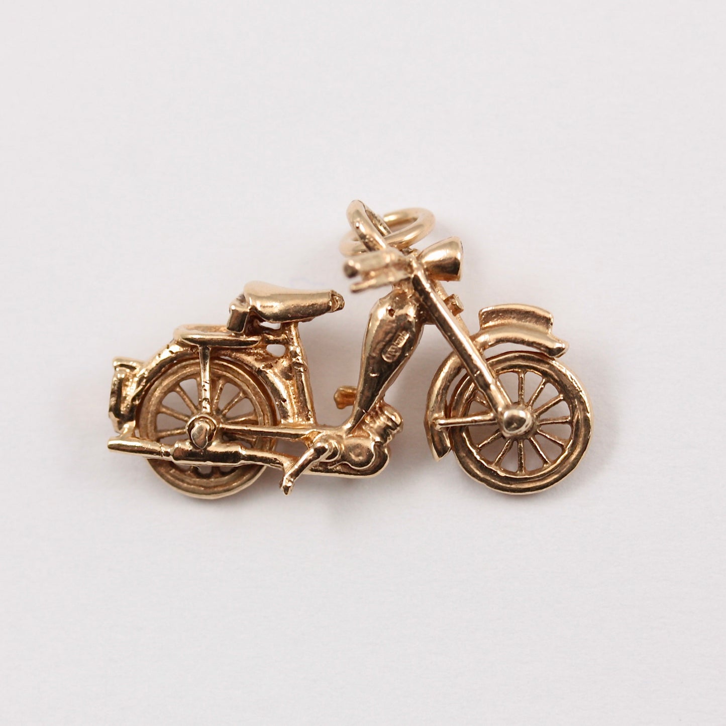 1970s gold motorbke charm
