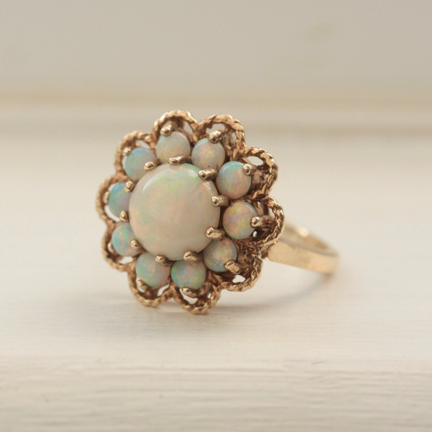vintage opal statement ring