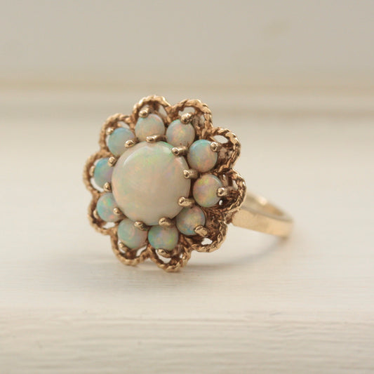 vintage opal statement ring