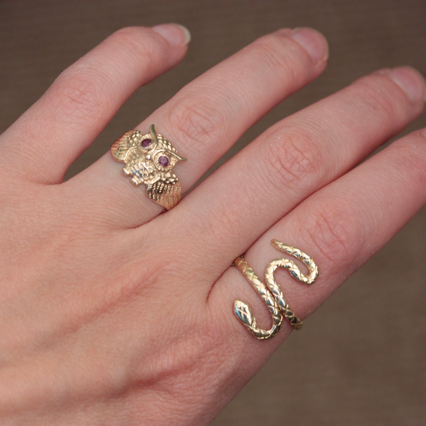 QVC gold snake ring