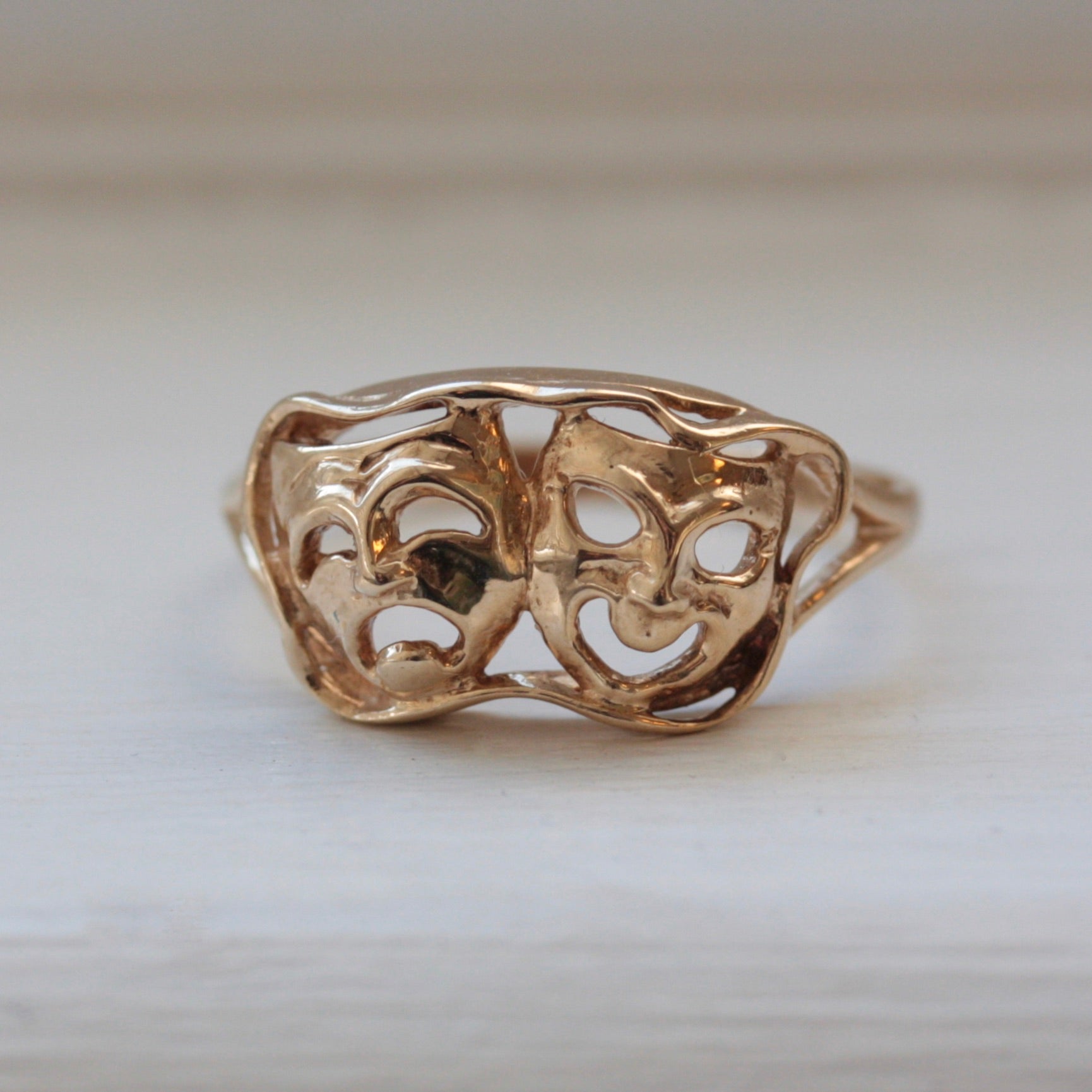 comedy tragedy theatre mask ring