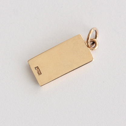 1970s 9ct gold ingot charm