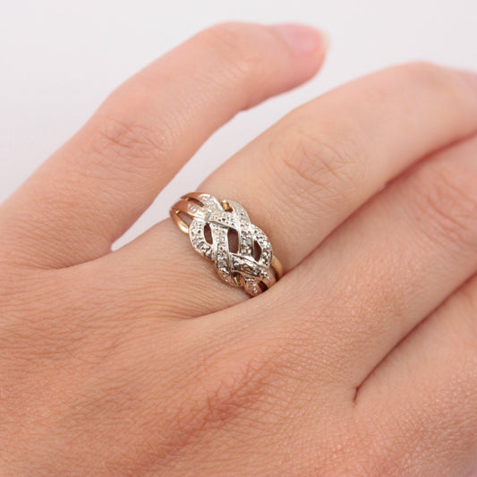 9ct gold diamond ring