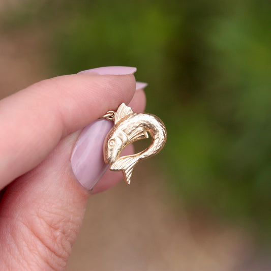 9ct gold fish charm