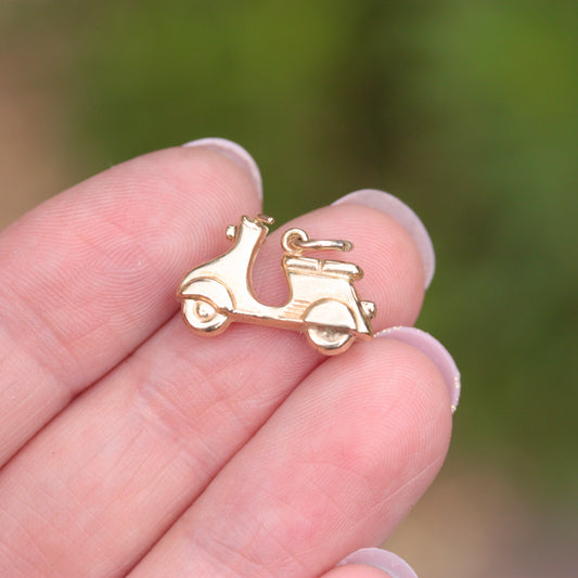 60s 9ct gold scooter charm