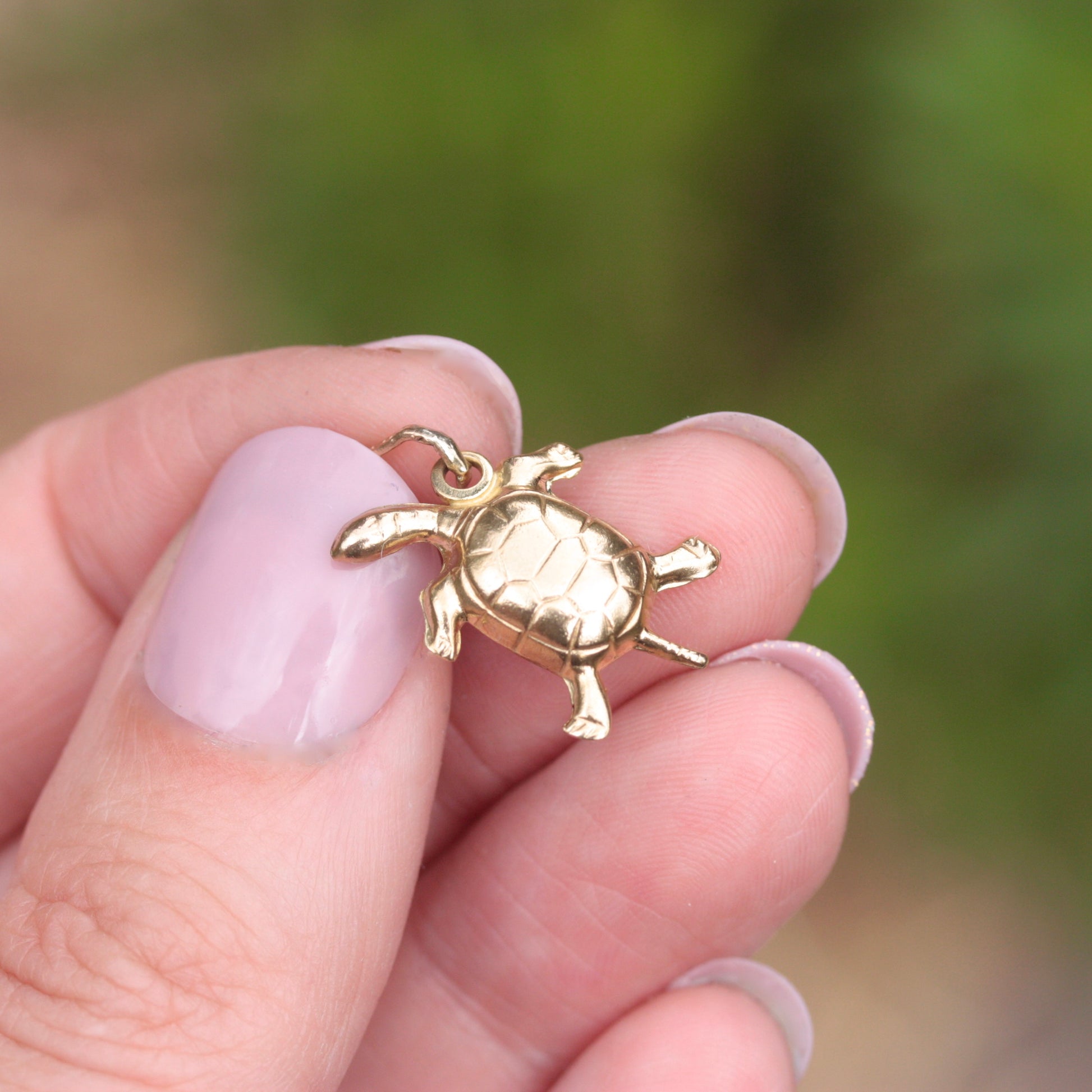 vintage 9ct gold turtle charm