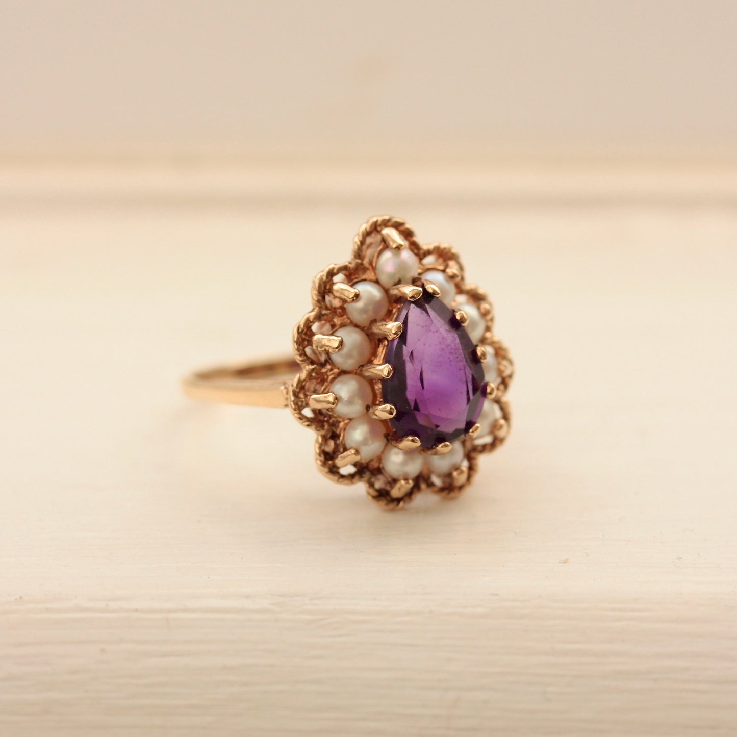vintage 1970s rope cluster ring