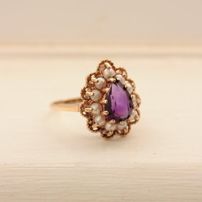 vintage 1970s rope cluster ring