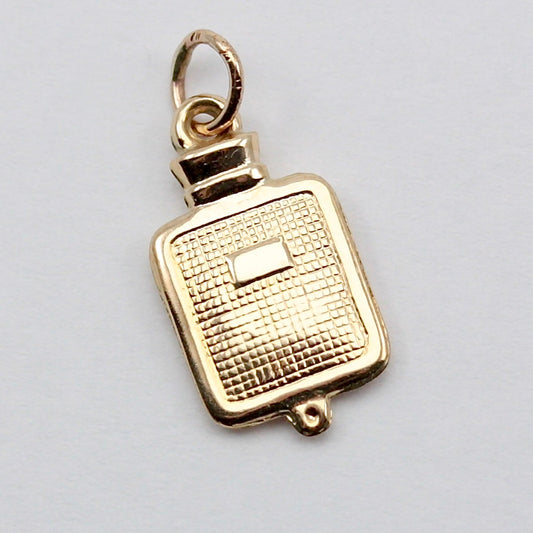 Tiny Vintage 9ct Gold Hot Water Bottle Charm, 1969