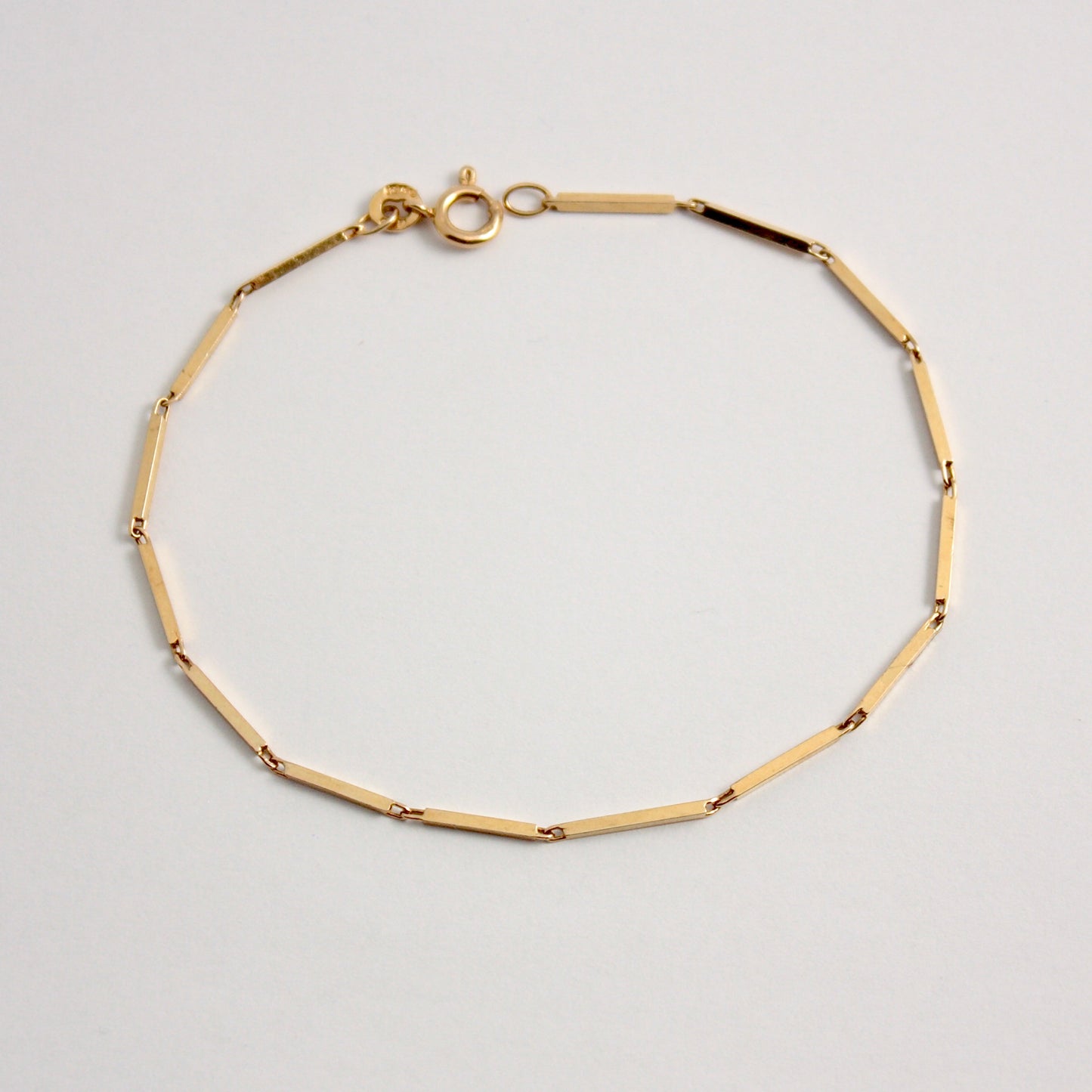 Vintage 9ct Yellow Gold Bar Bracelet, 1981