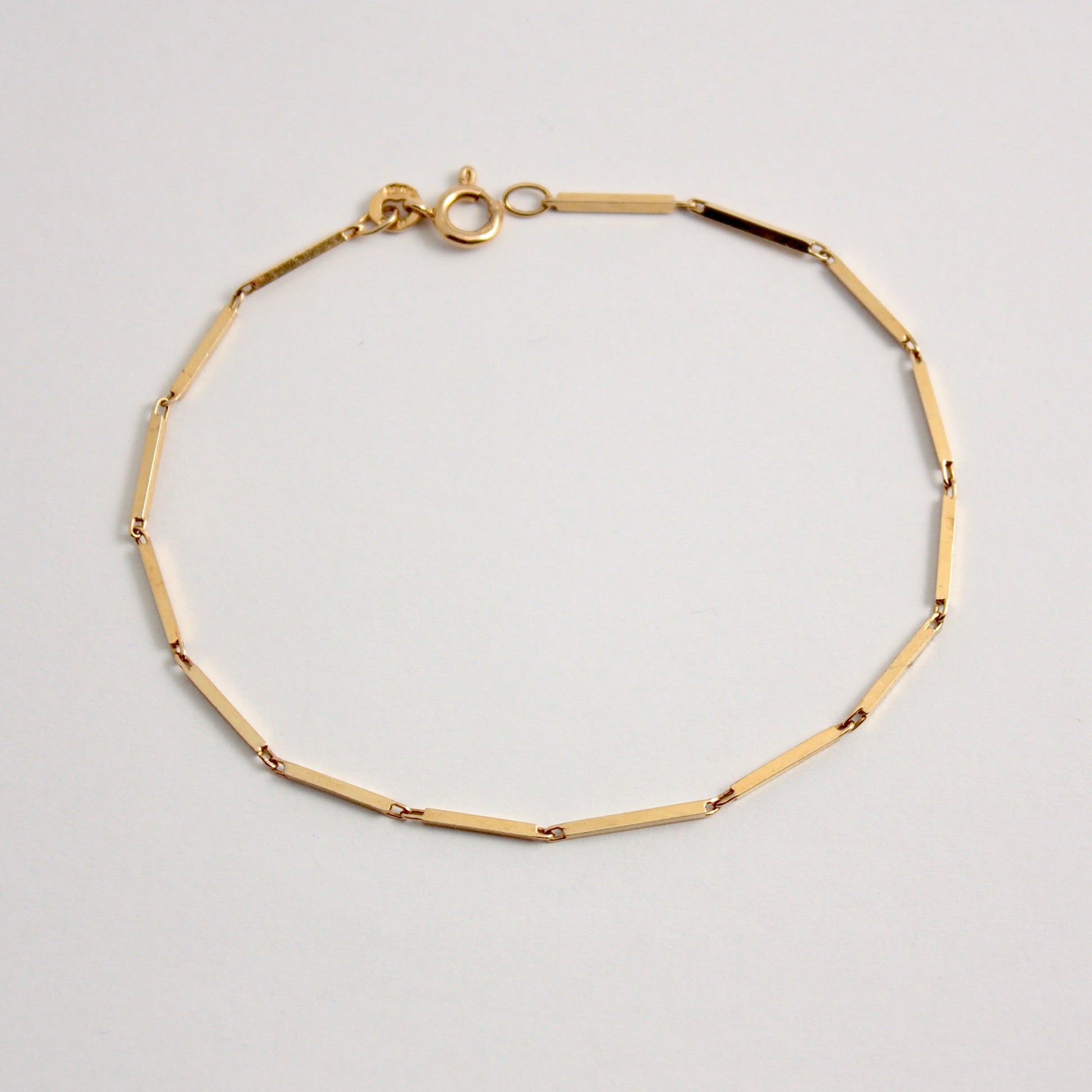 Vintage 9ct Yellow Gold Bar Bracelet, 1981