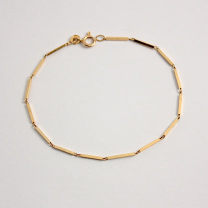 Vintage 9ct Yellow Gold Bar Bracelet, 1981
