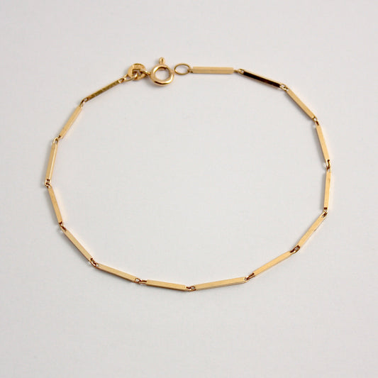 Vintage 9ct Yellow Gold Bar Bracelet, 1981