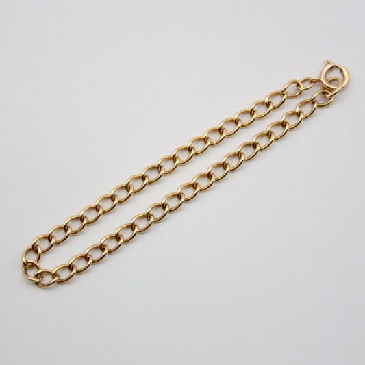 Vintage 9ct Gold Open Curb Link Bracelet, 1975