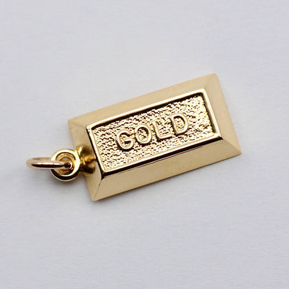 Vintage 9ct Gold Bar / Ingot Charm 