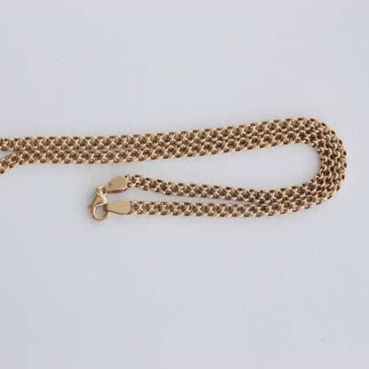 Vintage 9ct Gold Double Belcher Chain Necklace