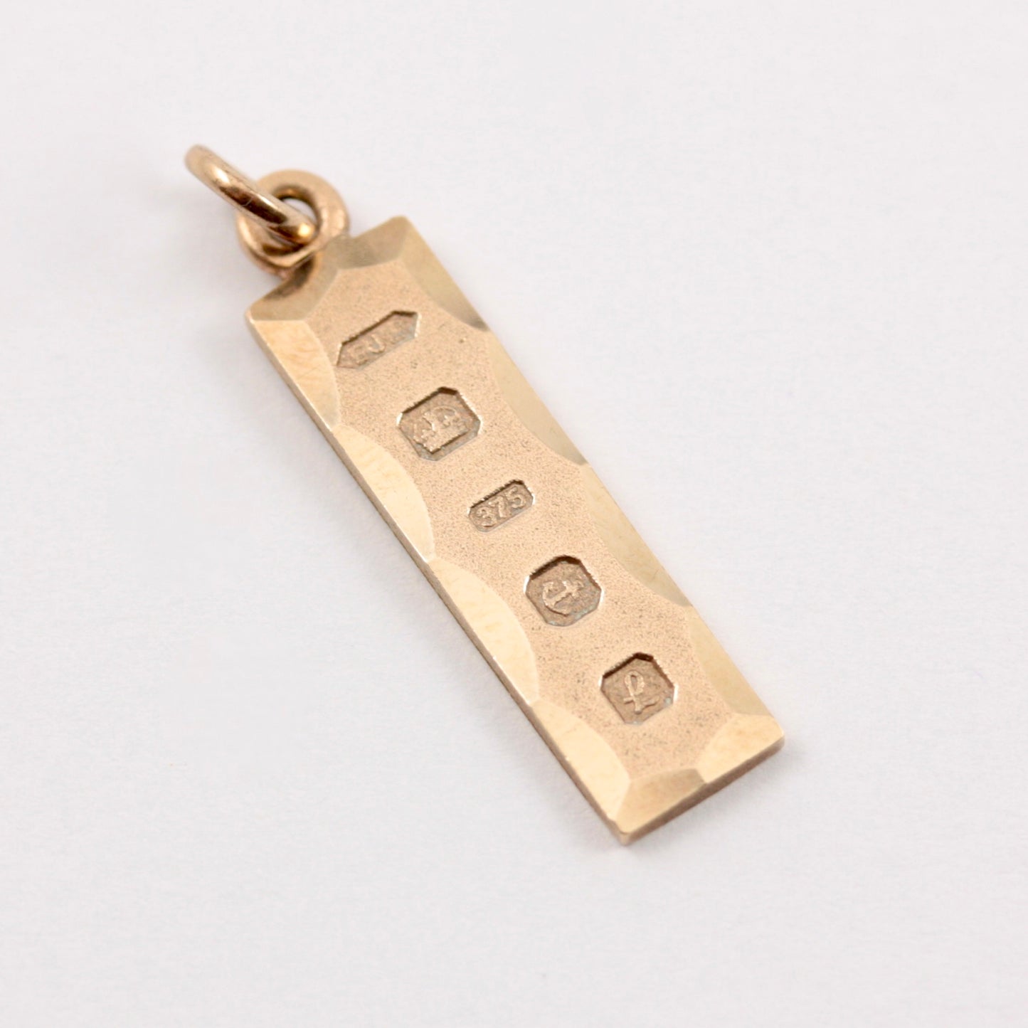 Vintage 9ct Gold Ingot Pendant Hallmarked 1985