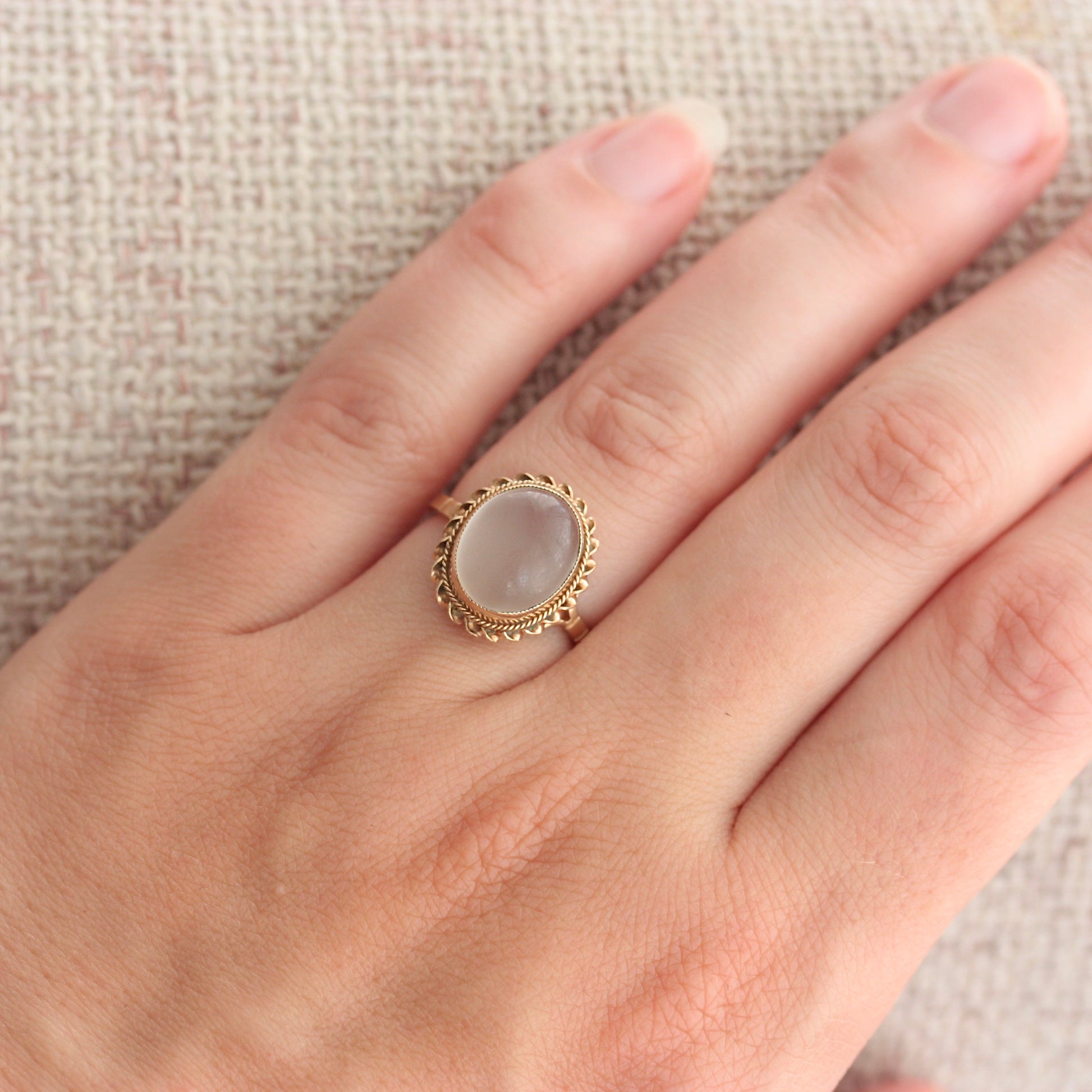 Vintage 9ct Gold Moonstone Ring, 1994