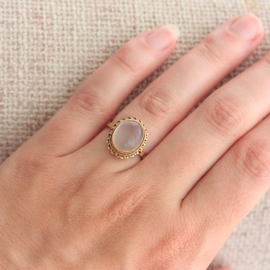 Vintage 9ct Gold Moonstone Ring, 1994