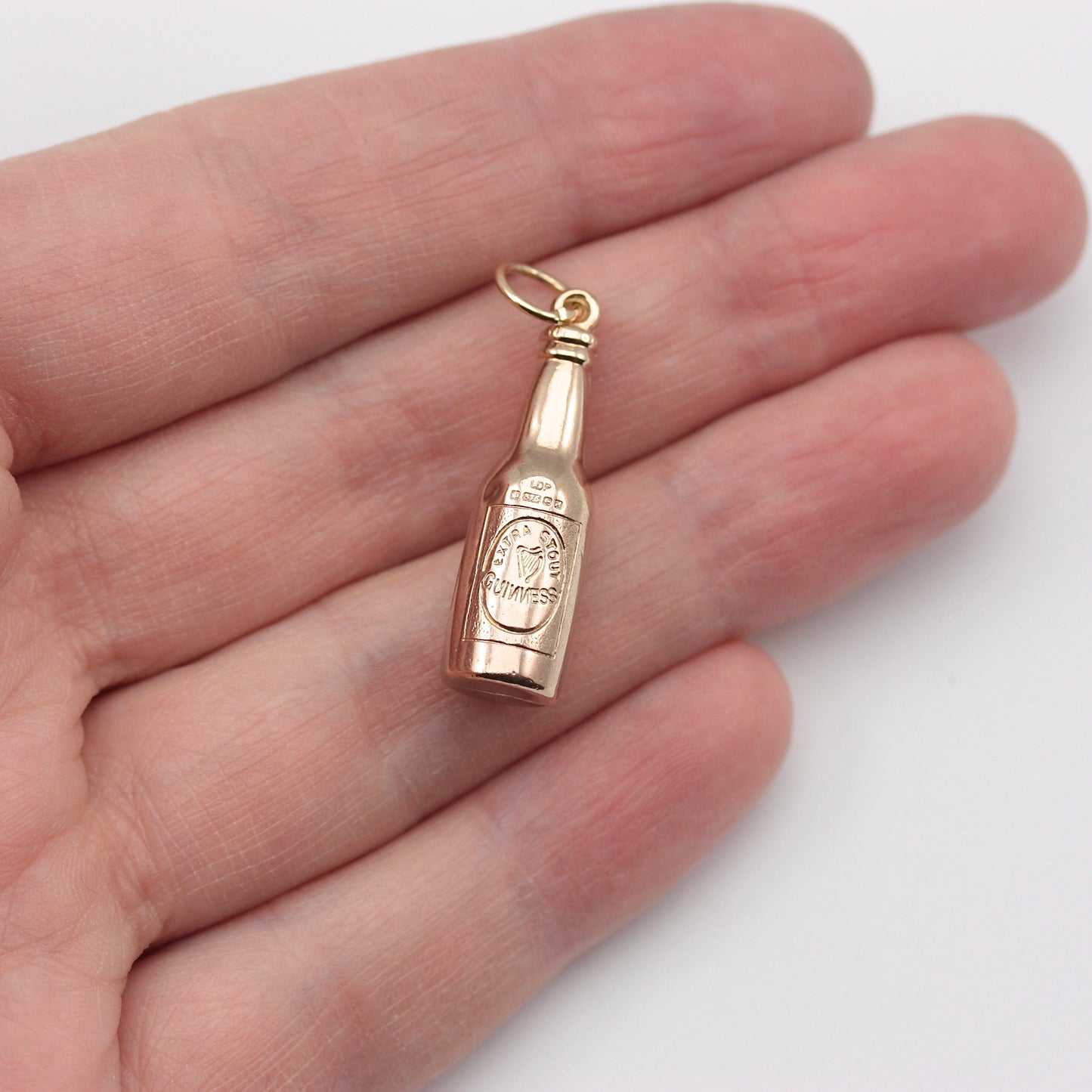 Vintage 9ct Gold Guinness Bottle Charm, 1975