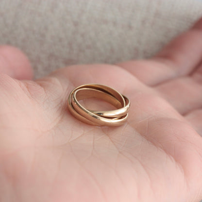 Vintage 9ct Yellow Gold Russian Wedding Band Ring, 1994