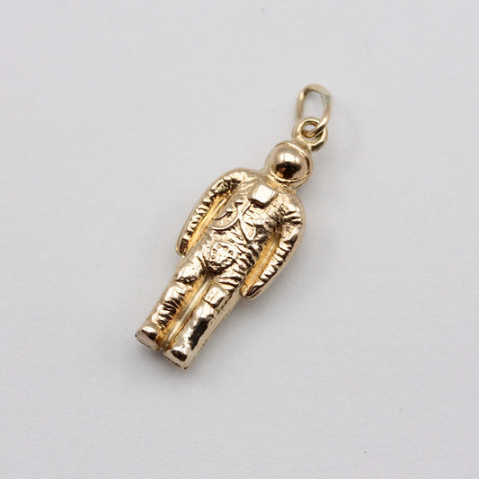 Vintage 9ct Gold Astronaut Charm, 1970