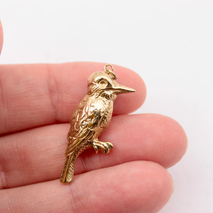 Vintage 9ct Gold Woodpecker Charm, 1961