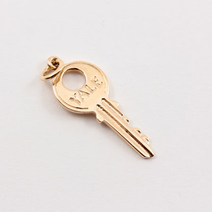 Vintage 9ct Gold Yale Key Charm, 1967