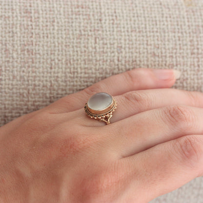 Vintage 9ct Gold Moonstone Ring, 1994