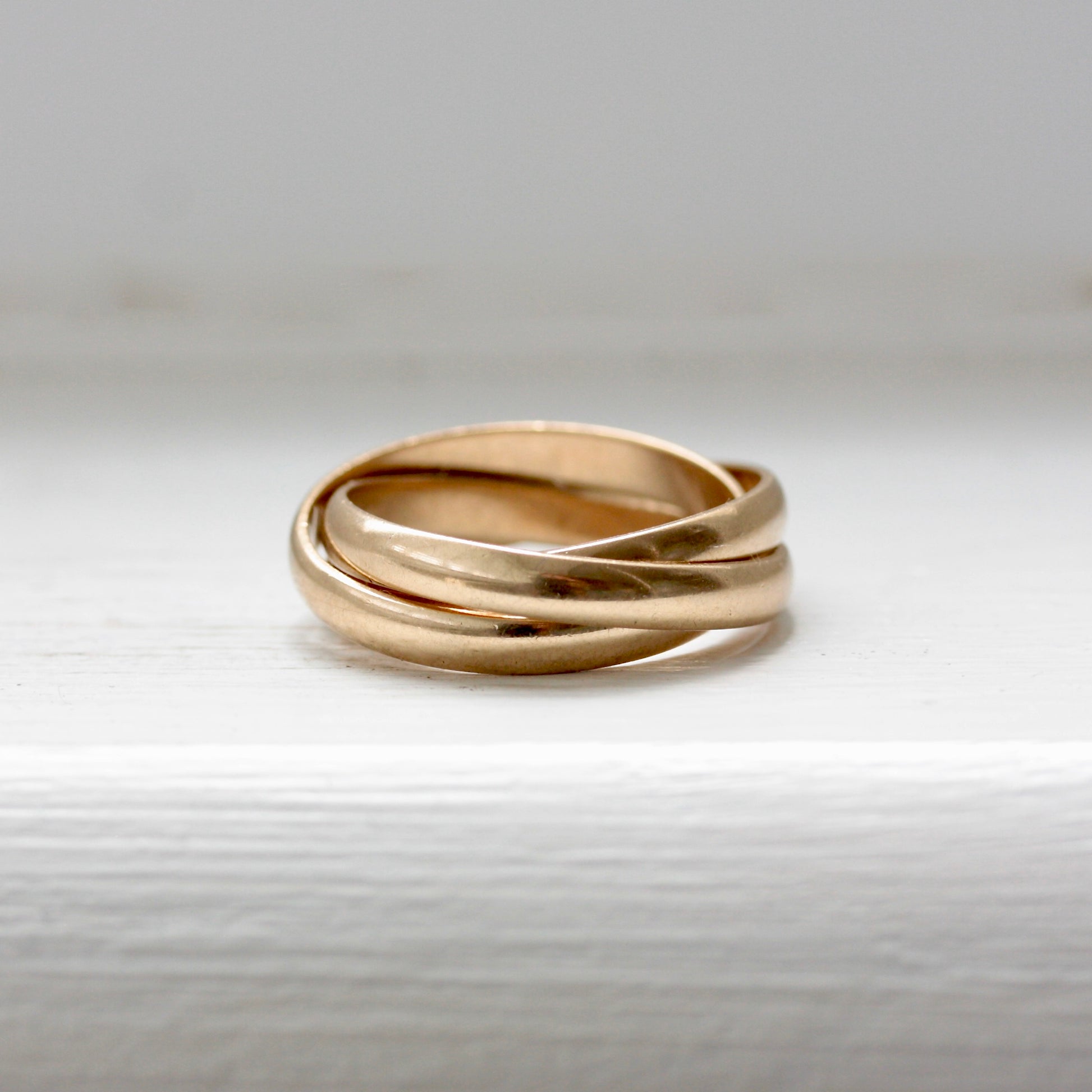 Vintage 9ct Yellow Gold Russian Wedding Band Ring, 1994